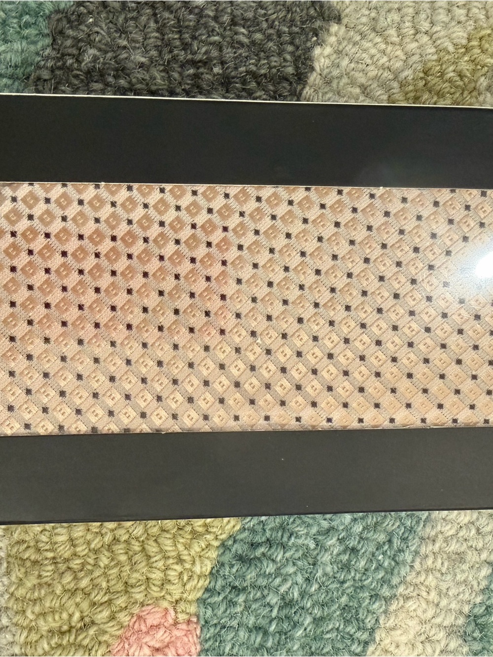 Men’s Geometric Champagne Gold and Black Tie